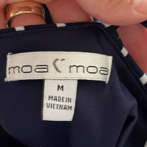 Moa Moa Junior size medium navy and white striped one piece jumpsuit - Picture 7 of 10